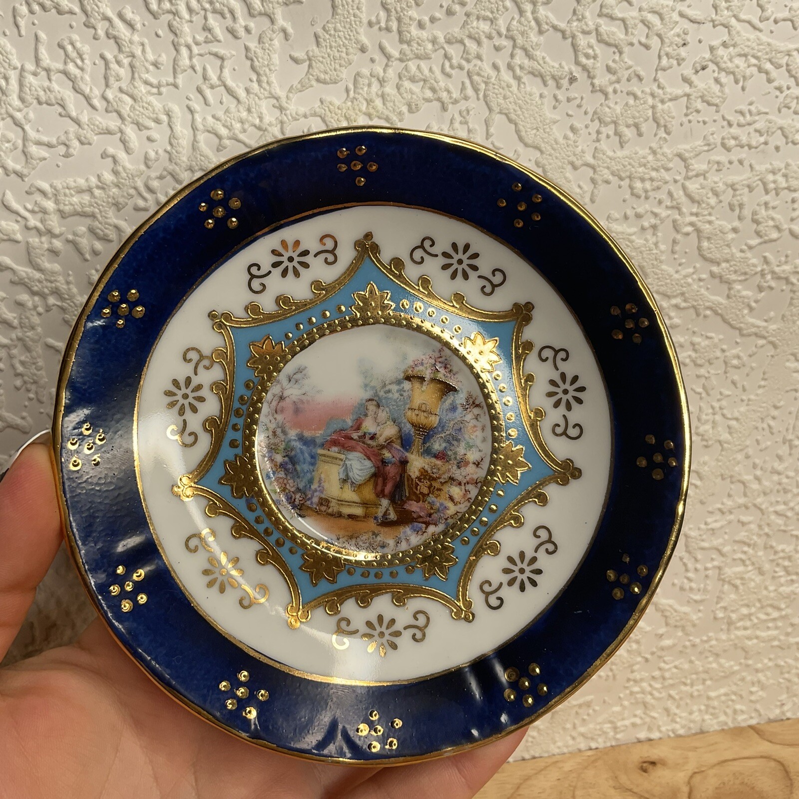 Vtg Limoges China Imperial Porcelain CobaltBlue Cup Saucer Replacement Rare Find