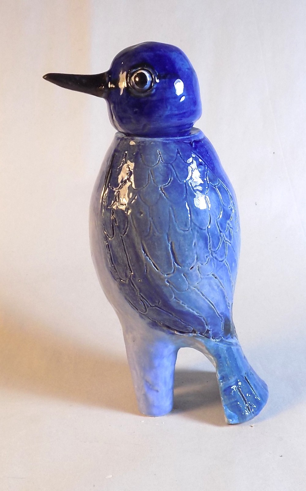 PINYON JAY- Anthropomorphic Spice Jar, Bird Effigy Pot, Herbal Container