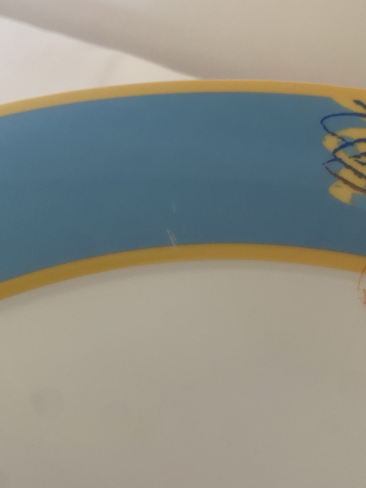 Andy Warhol Rosenthal Daisy Dinner Plates Blue Border Set of 6 Studio-Line
