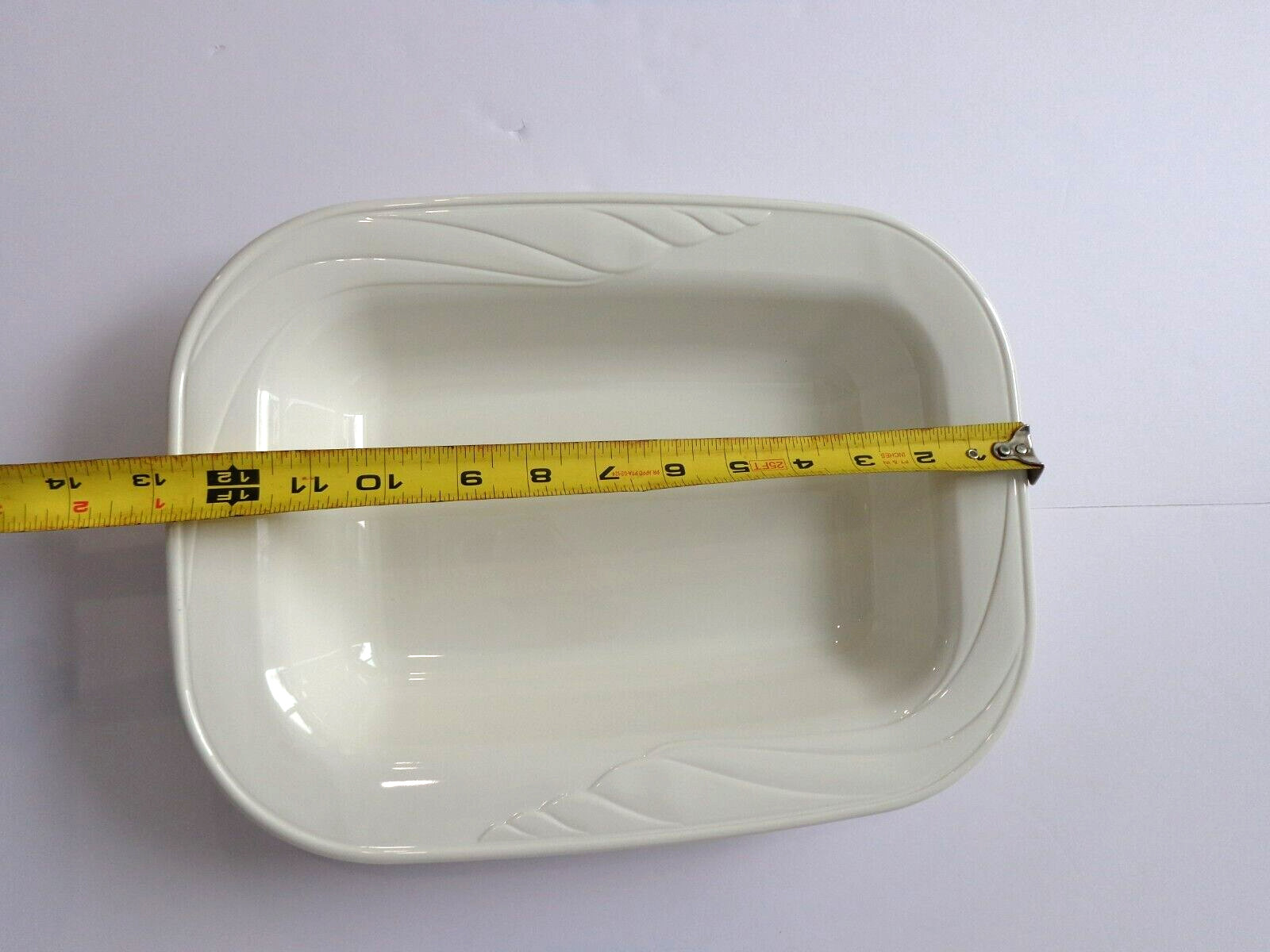 Corning Ware Casual Elegance White Floral Lasagna Casserole Roaster Size L-13