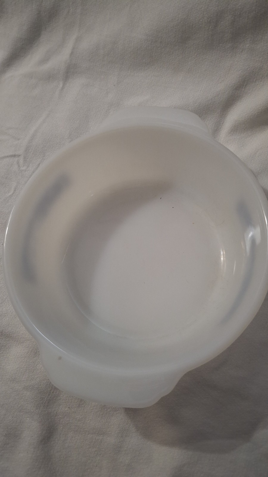 Vintage Glasbake Milk Glass Casserole Dish 1.5 Quart No Lid Currier & Ives