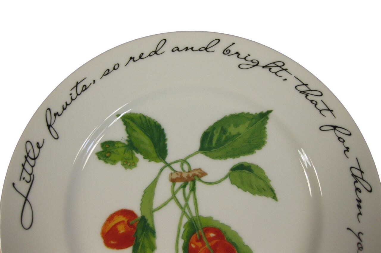 Williams Sonoma Orchard Suite Salad Plate Cherries 8″ John Donne