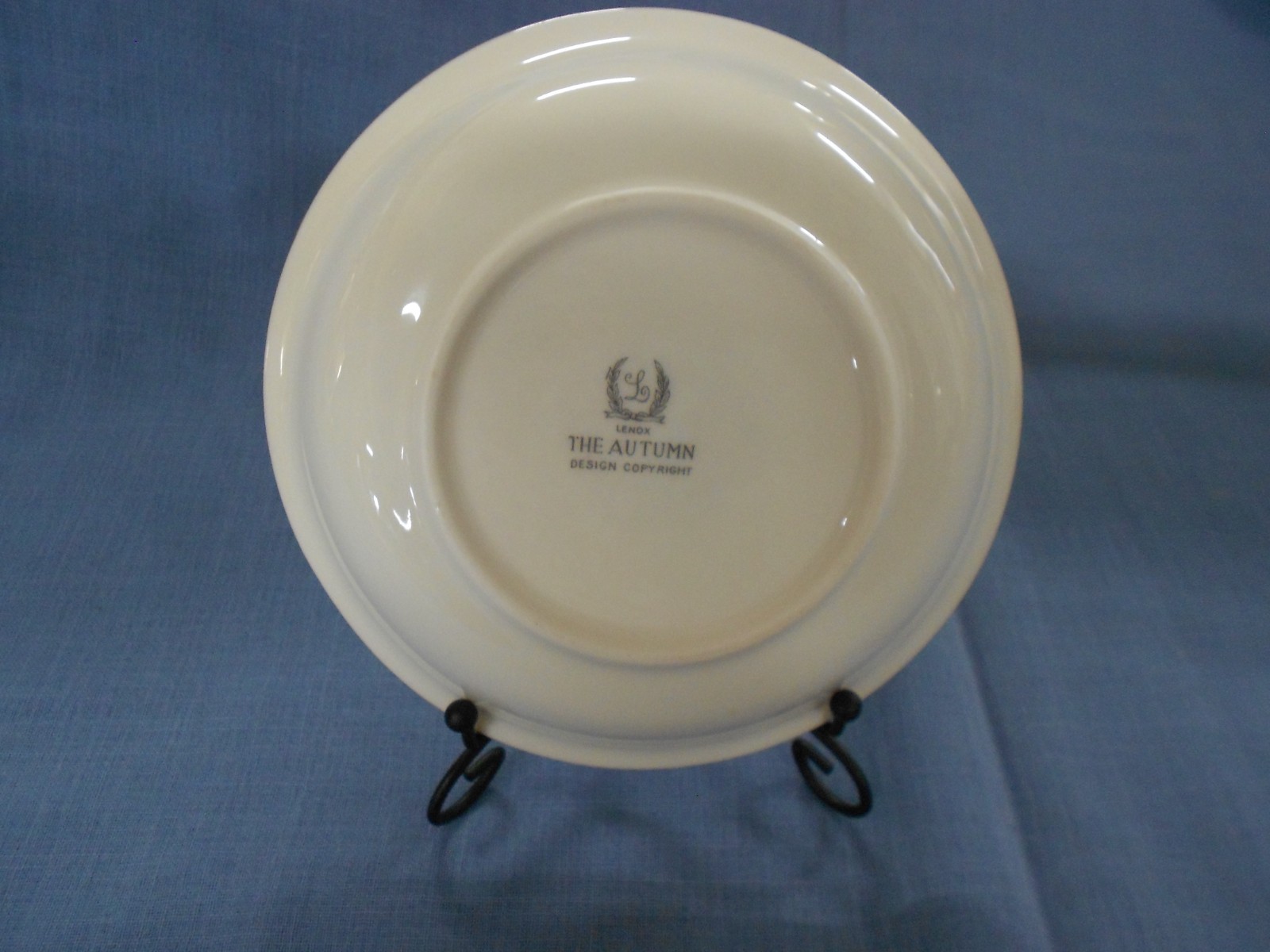 4 Lenox The Autumn 5 1/4″ Berry Bowls Bone China Black Presidential Stamp