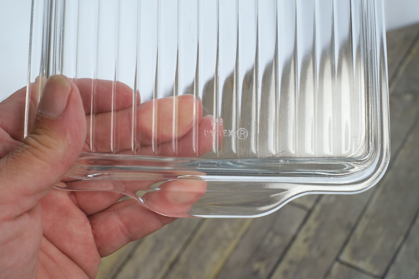 PYREX Clear Ribbed Refrigerator Dish Replacement Lid Only 503-C Vintage