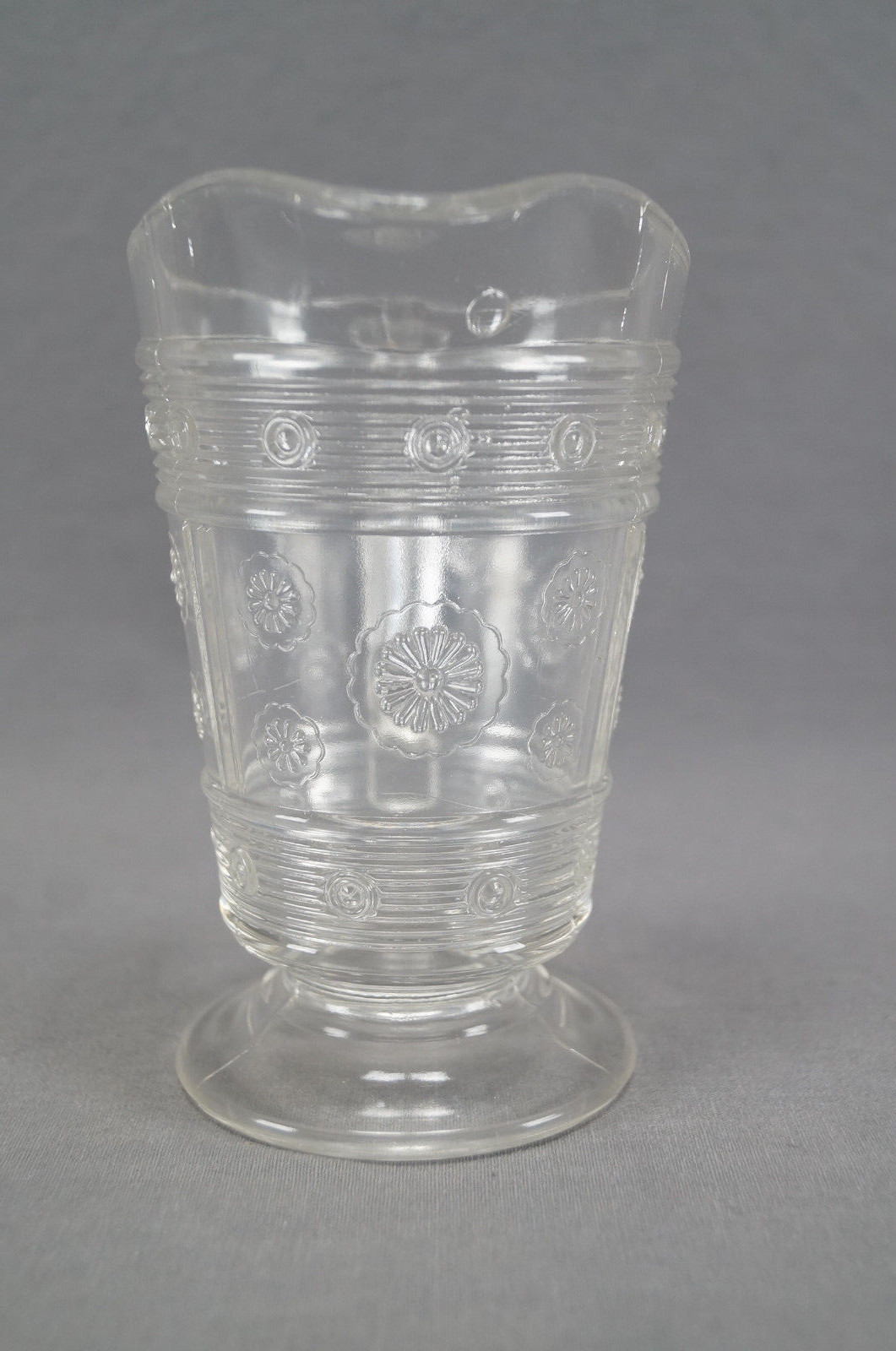 EAPG Bryce Bros / Us Glass Rosette Magic Pattern Creamer Circa 1880s – 1890s
