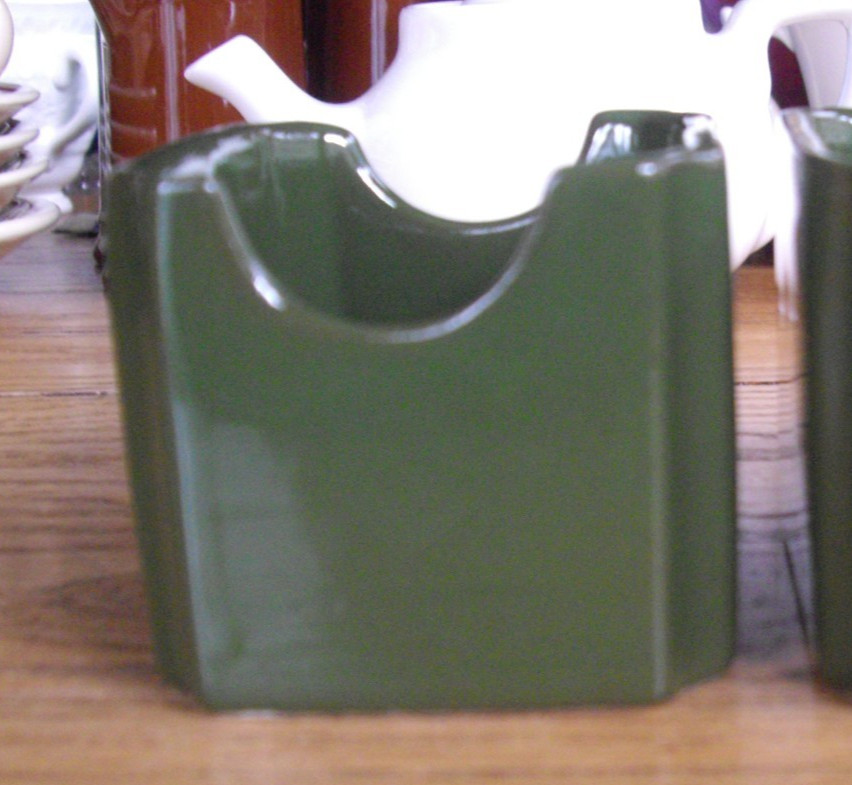 Vintage HALL Forest Green Sugar Caddy ~