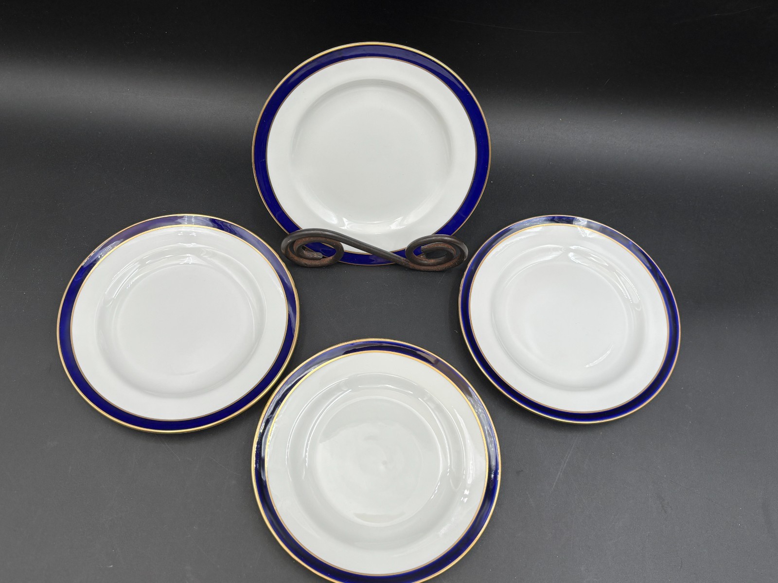 Spode “CONSUL COBALT” England ~ Set of 4 ~ Bread Plates ~ 6 1/4″