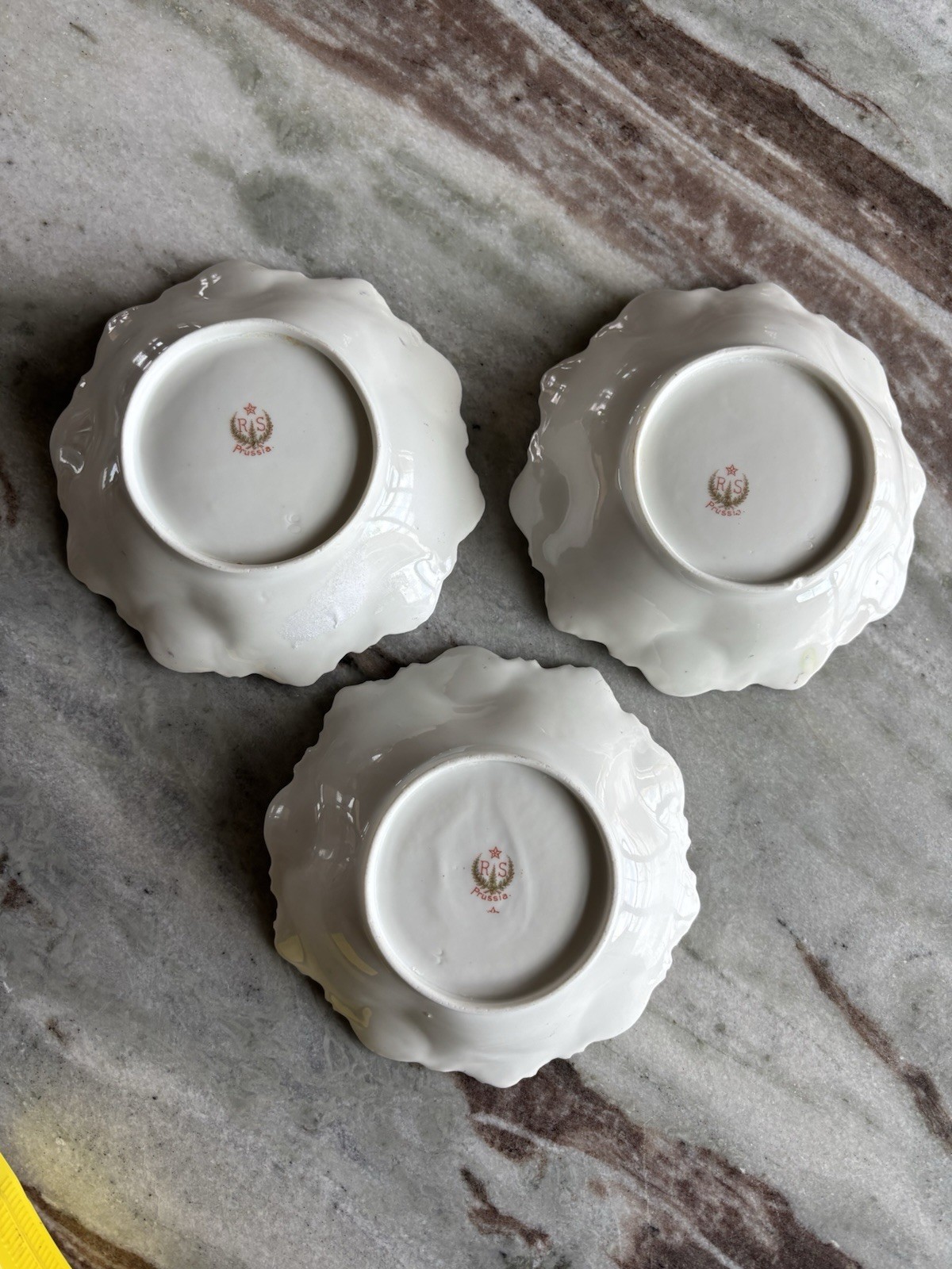 🪷RS Prussia Reflecting Water Lillies Berry Bowls- 5 Inch-Set Of 3🪷