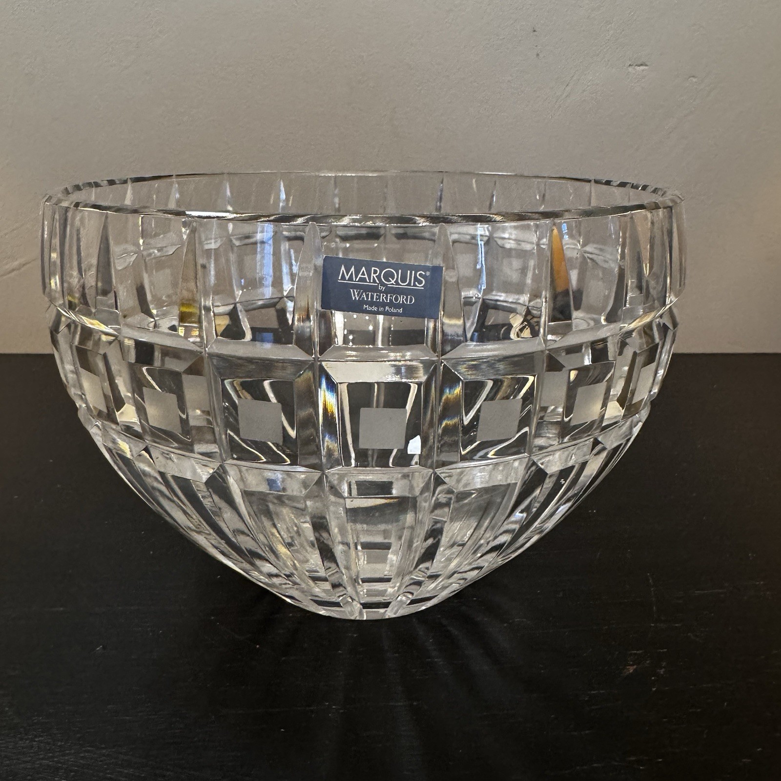 Waterford Marquis QUADRATA 7.5″ Cut Crystal Bowl w/ Box (Wrong Box)