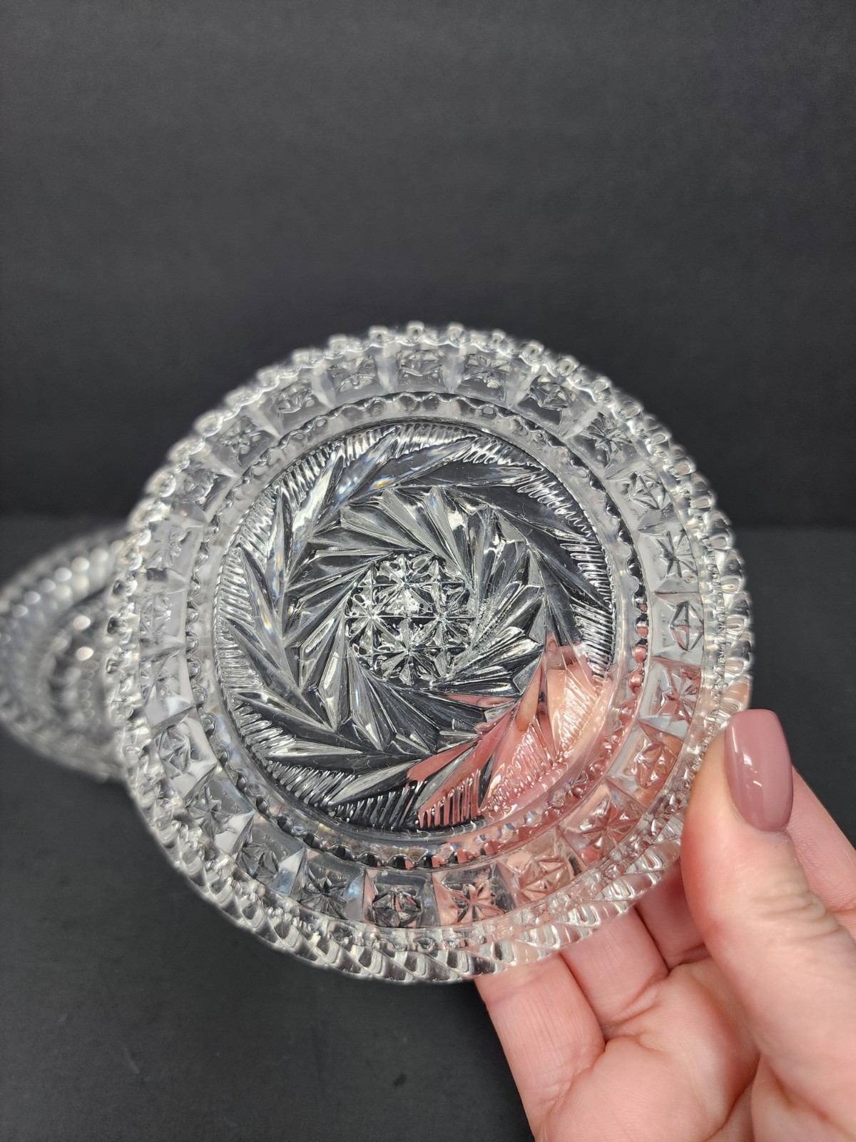 Set Of 2 Vintage Lead Crystal Fostoria Virginia Clear Glass Saucer Dish 4.75″
