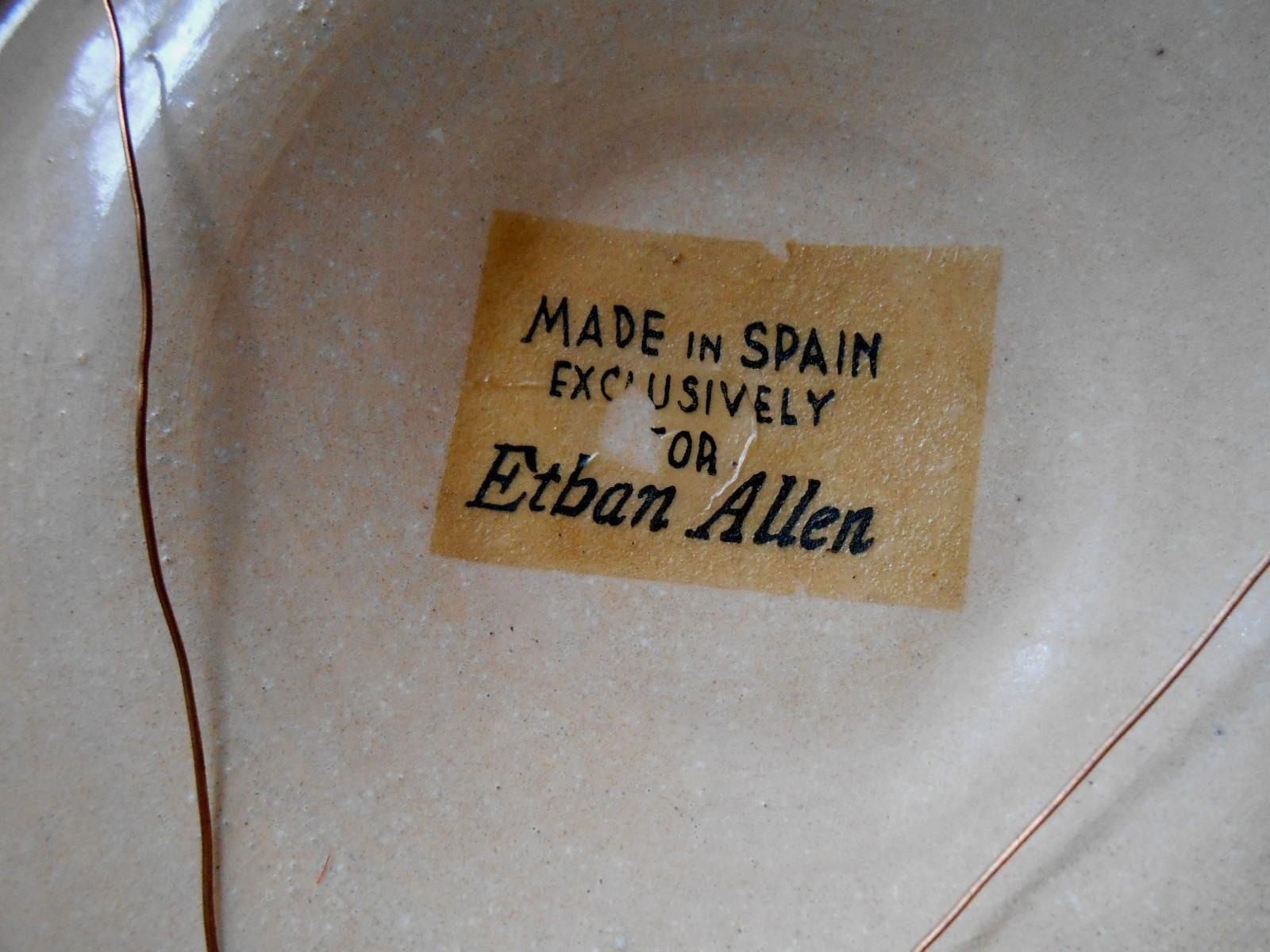 Manises Copper Luster Wall Plate Spain 12″ Ethan Allen Mid Century