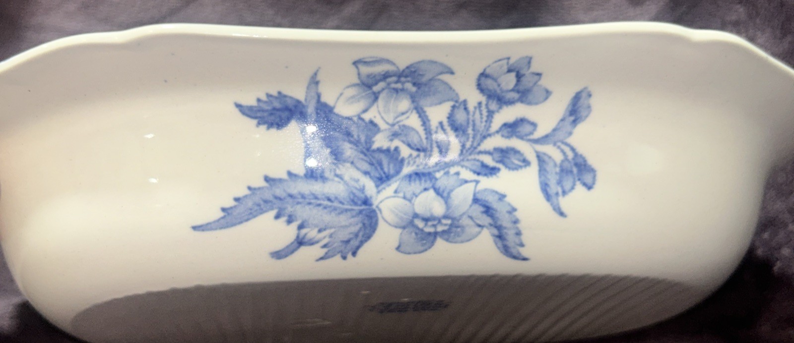 Vintage Copeland Spode Blue Camilla Rectangular 9.75” x 7.25” Serving Bowl