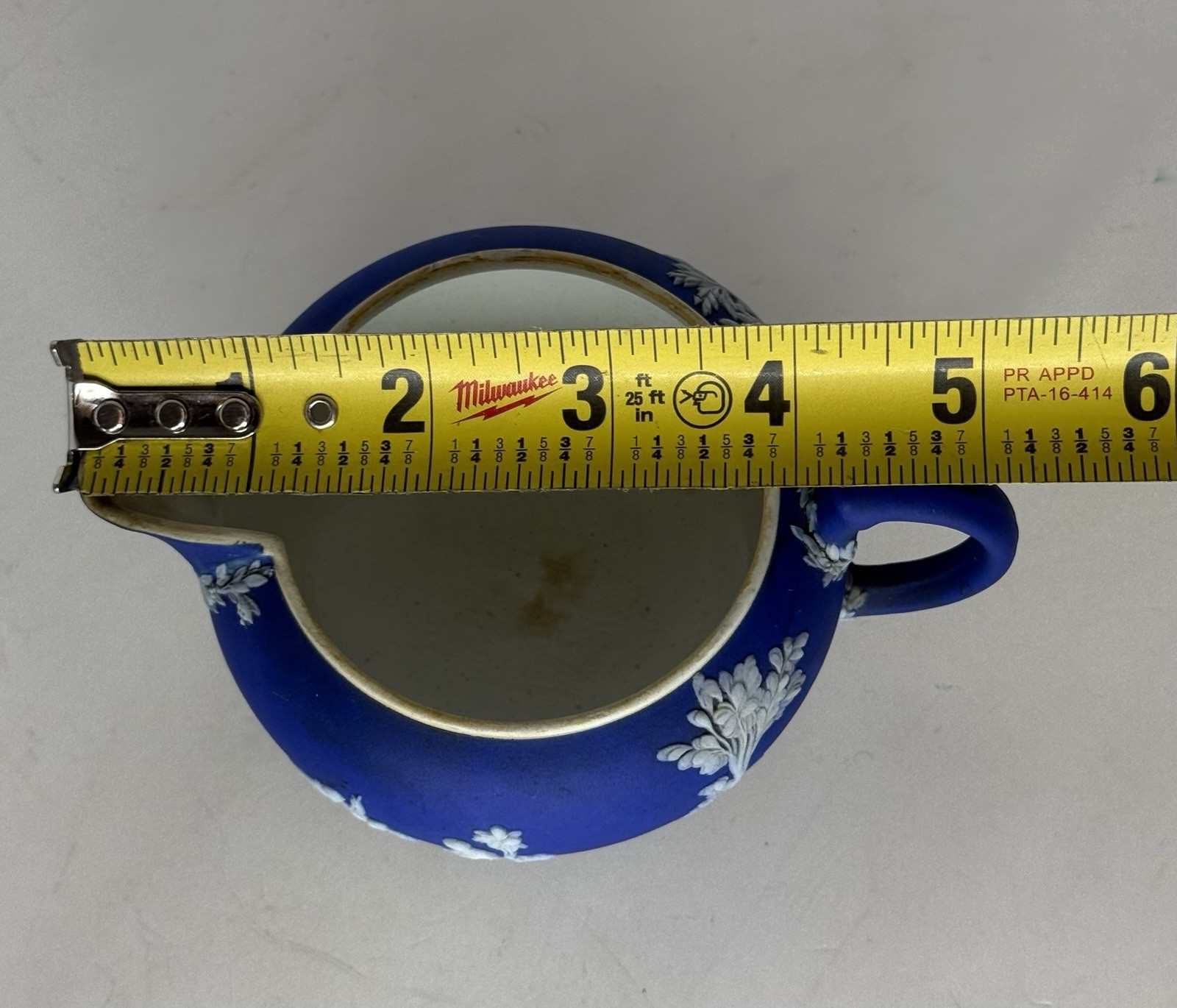 Antique 1880 Wedgwood Cobalt Blue Jasperware Neoclassical Nymphs Scene Tea Set