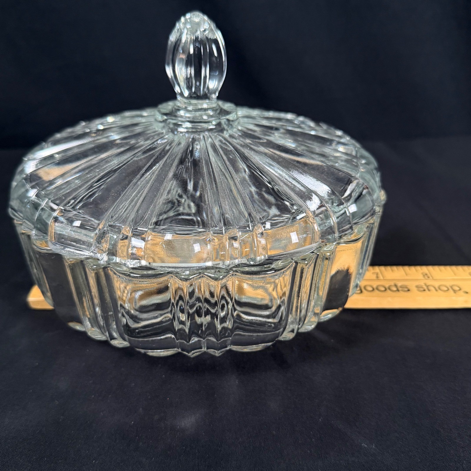 Anchor Hocking Old Cafe Royal Ruby Red Glass 8pc Lazy Susan Relish Tray VTG 30s