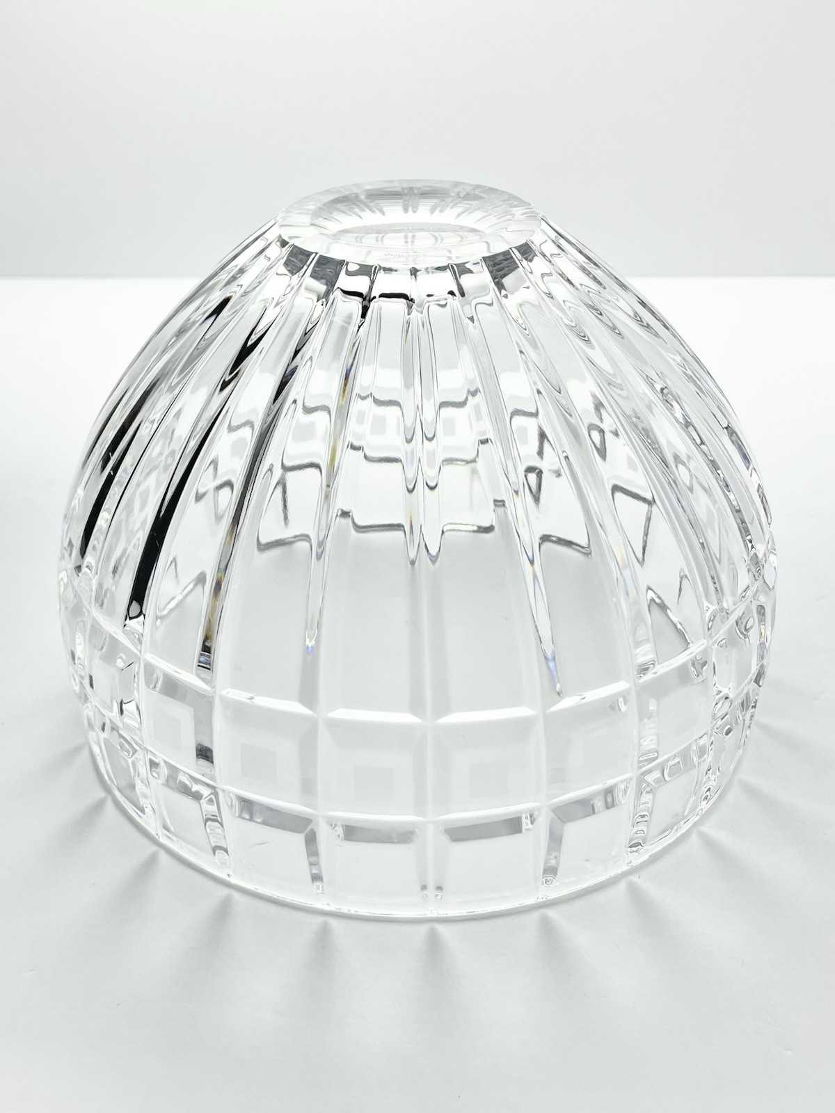 Waterford (Marquis) “Quadrata” Crystal Serving or Decorative Bowl 7 5/8” Signed