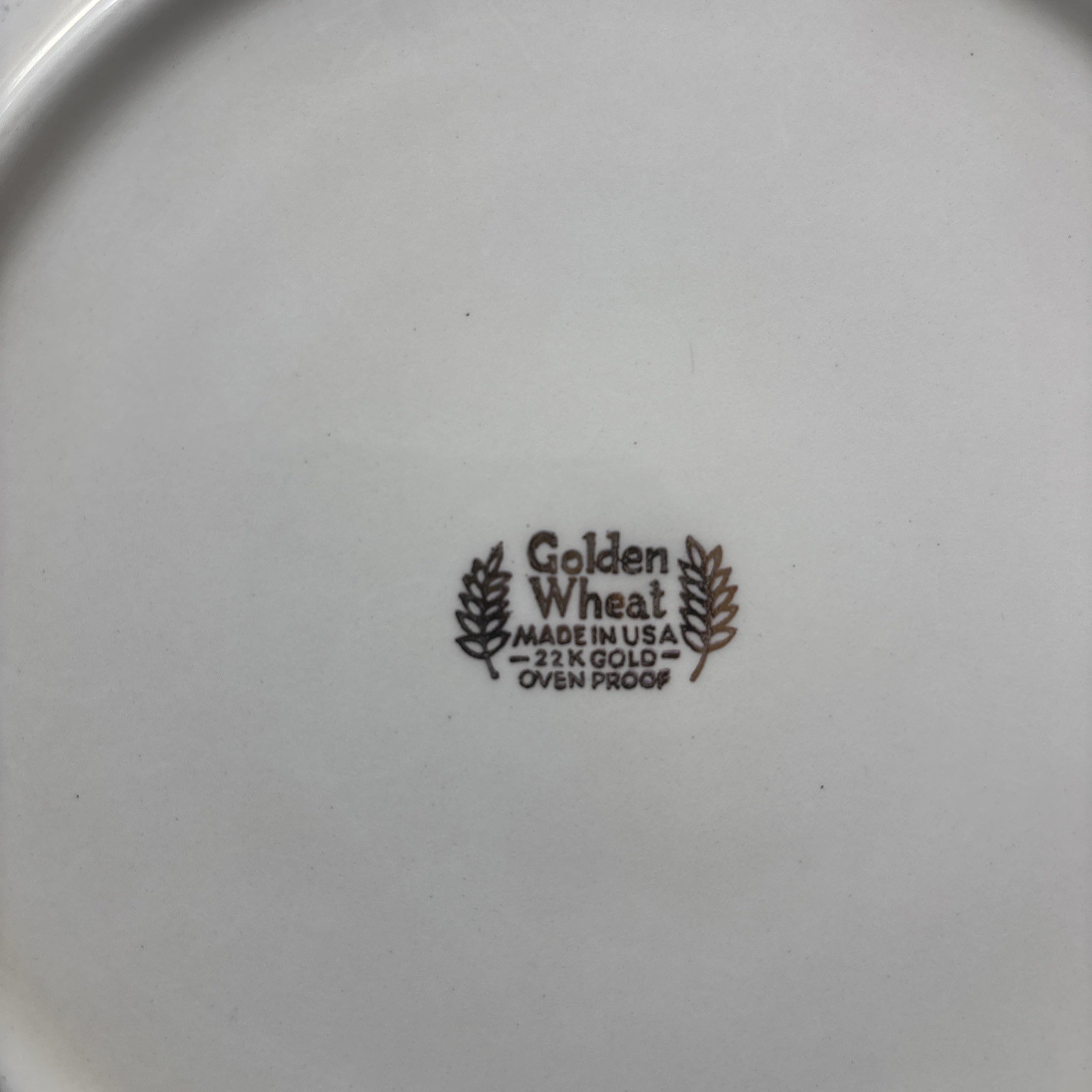 Golden Wheat Vintage Homer Laughlin 22 K Gold 6″ Plates Made USA!