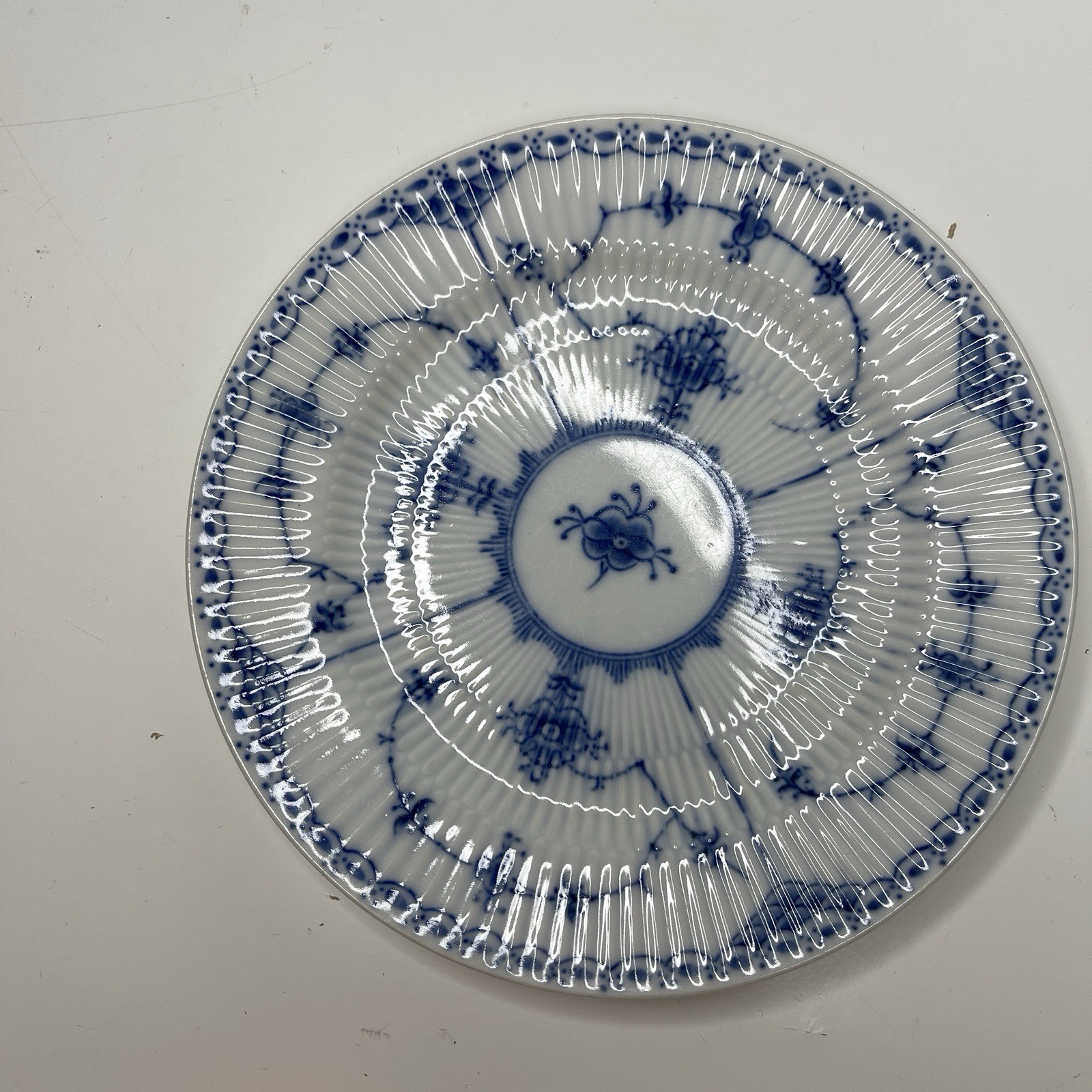 Blue Fjord Lipper & Mann Japan Blue & White 9 Pc Lot Salad Saucer Bread Plates