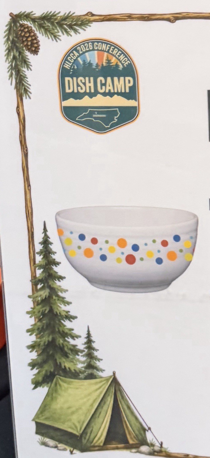 HLCCA 2026 Exclusive Fiesta Dancing Dots Small Bistro Bowl Fiestaware