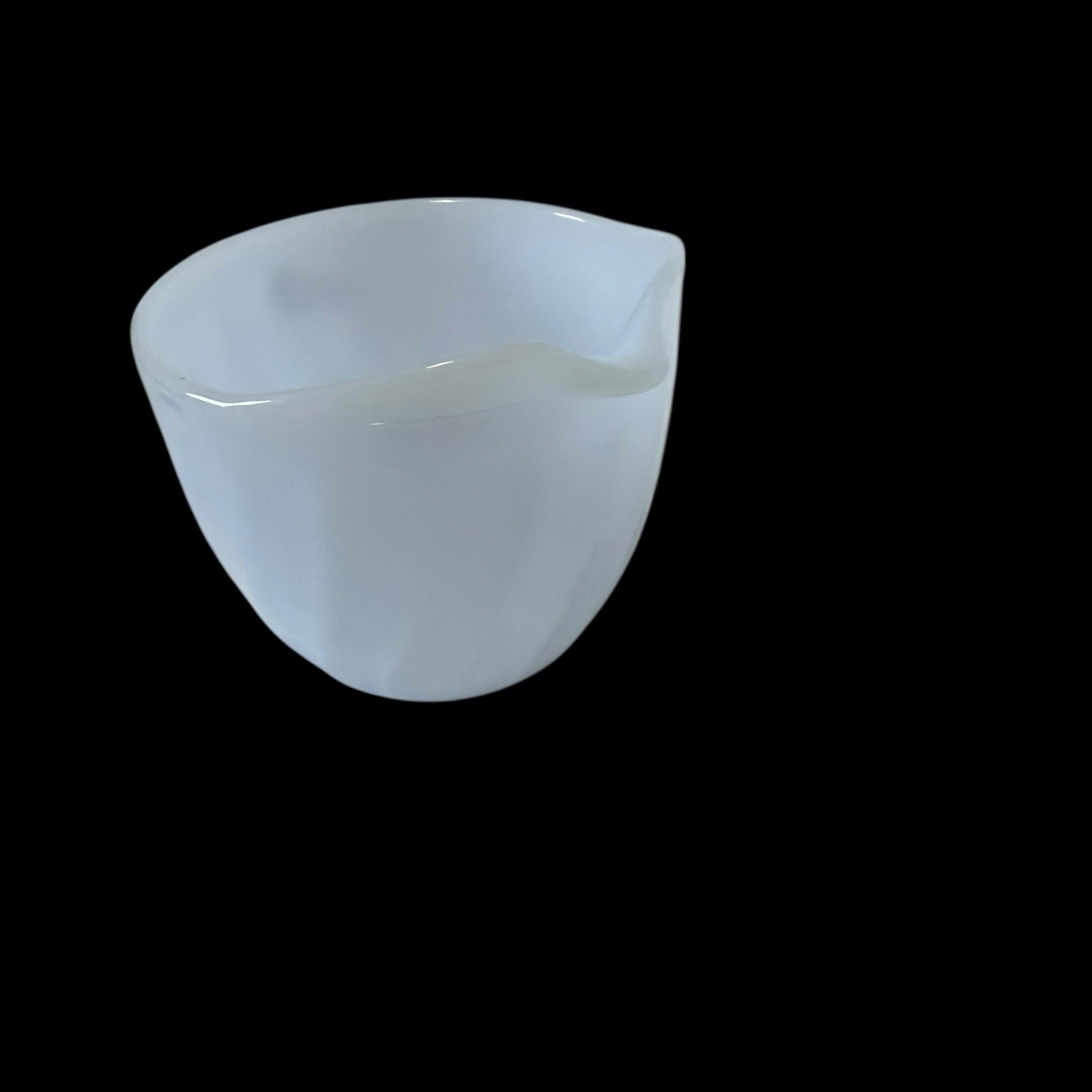 Fire-King Glass Light Blue Azurite Swirl Creamer Cream Pitch Vintage Preowned