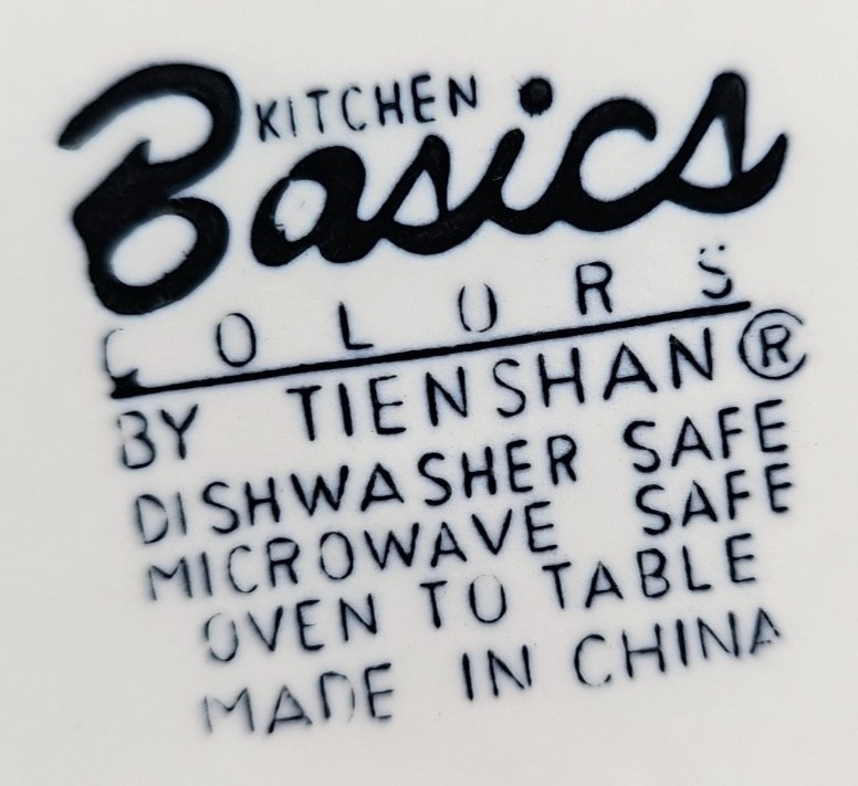 4 Tienshan Kitchen Basics Cobalt Green Dinner Plate Set Table Dining Dishes Lot