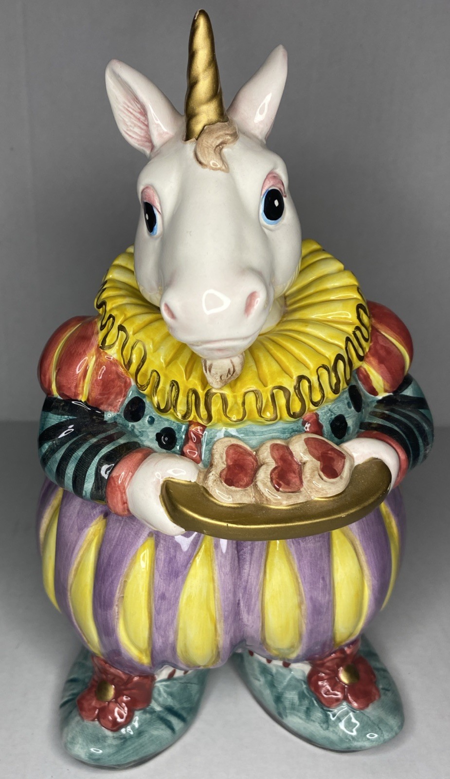 Fitz & Floyd 1992 Alice in Wonderland Unicorn Cookie Jar Vintage 2601TY