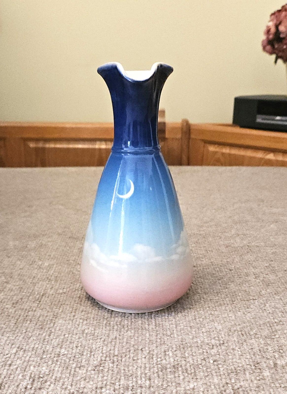 Pye In The Sky Pottery Pitcher Signed Shorba 1985 Dusk Marked Signed 9″