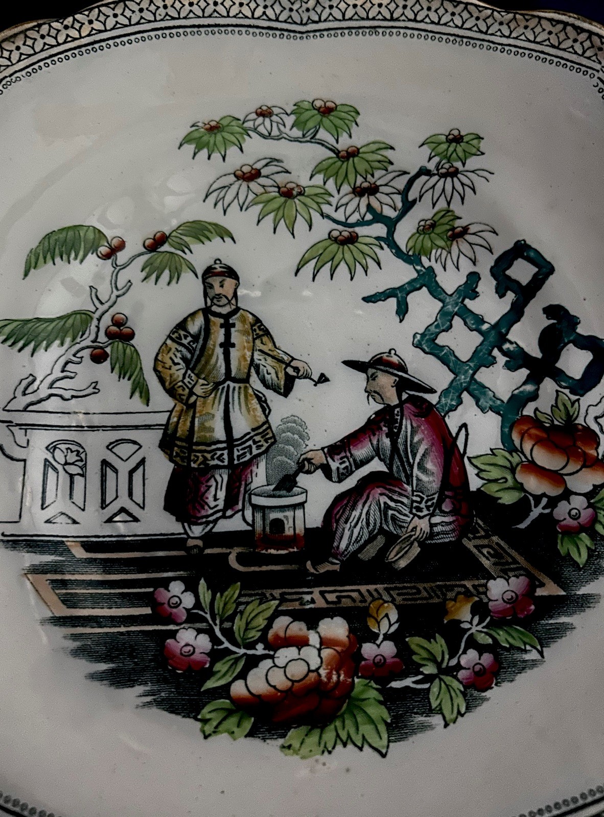 Antique Beech & Hancock PEKIN Plate/bowl, 9.5”