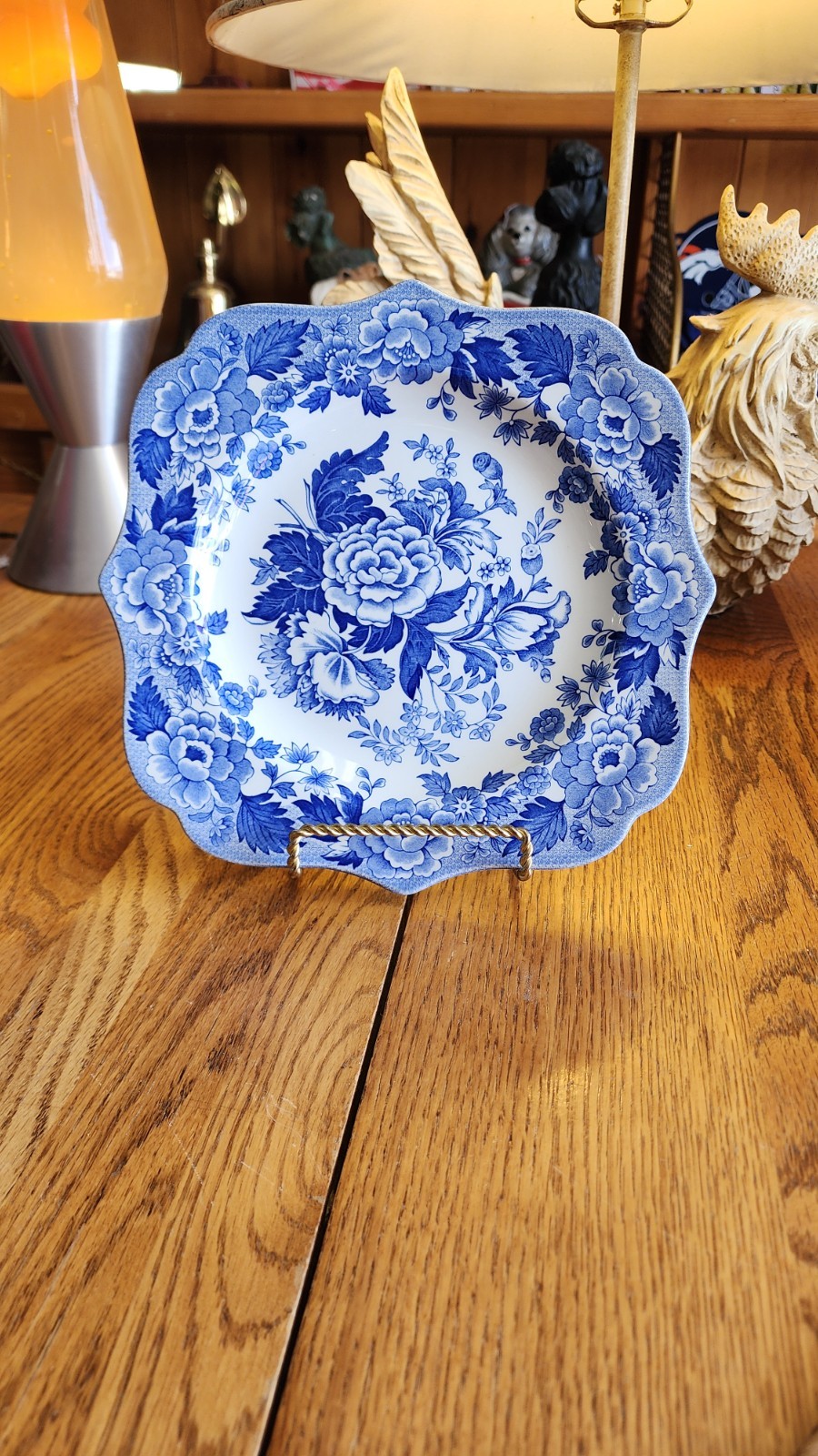 Vintage Spode Blue Room “British Poppy” Blue Excellent Cond 9in