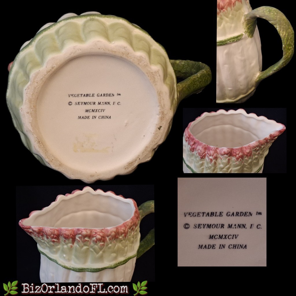 VINTAGE: Seymour Mann “Vegetable Garden” Asparagus Pitcher 1994