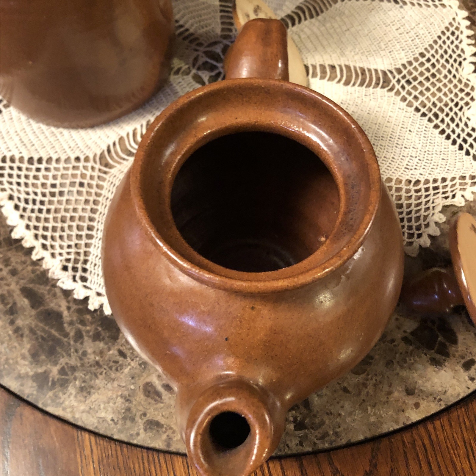 LOT OF 3 Bybee BB Kentucky American Art Pottery Caramel Coffee Pitcher/T Pots