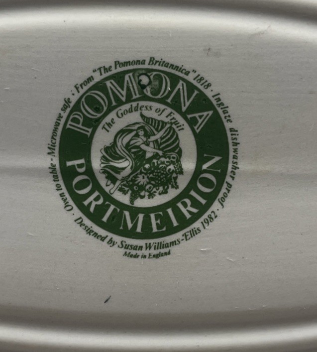 Portmeirion Pomona Oval Steak Platter 10.75 Inch Retired RED CURRANT