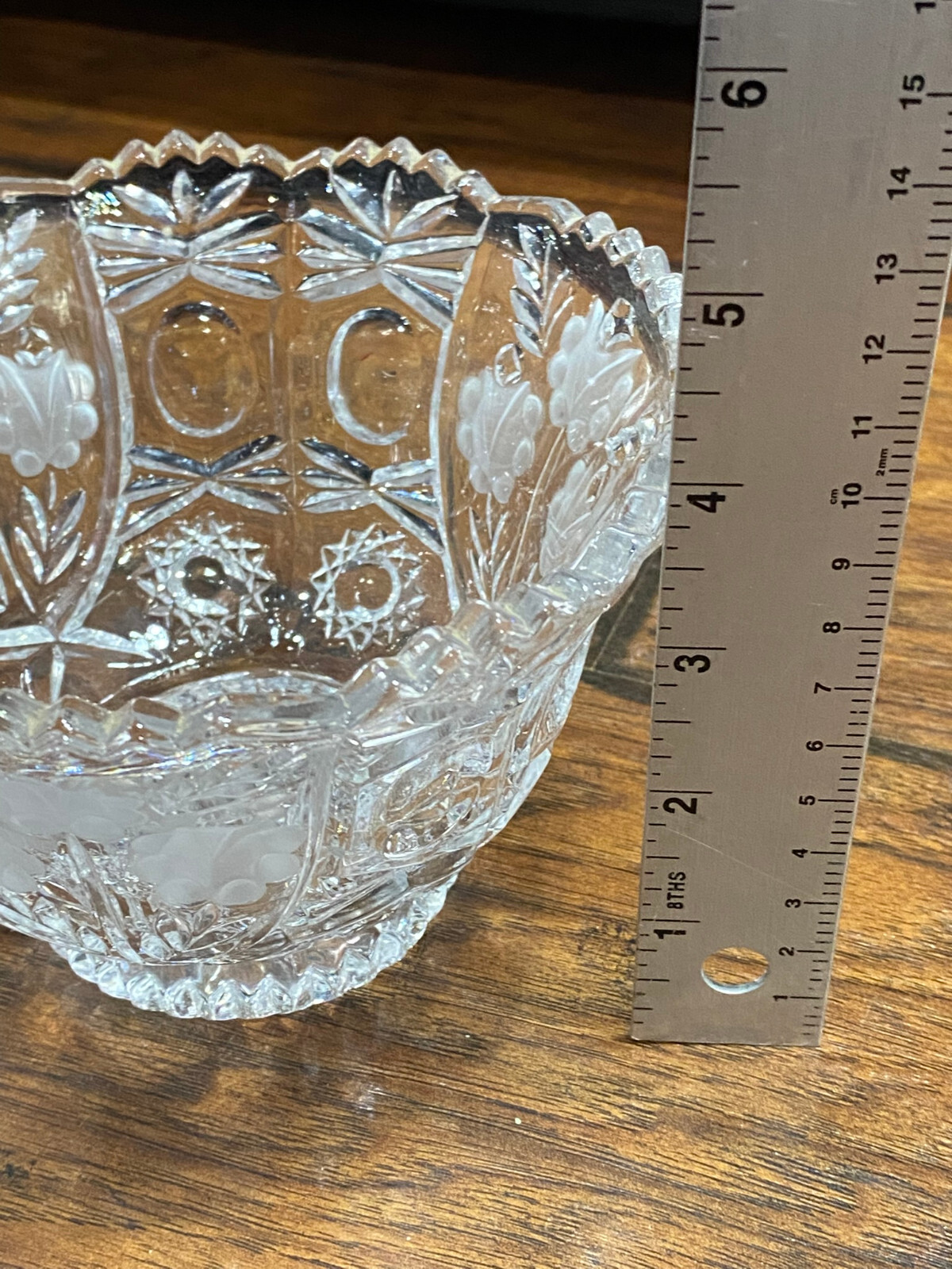Crystal Clean 24% Lead Crystal Frosted Flowers Crystal Bowl & Vase Germany