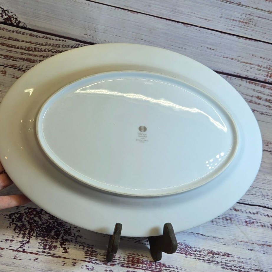 Sango china Serving Platter Japan debutante 3688 14″ Oval elegant dining