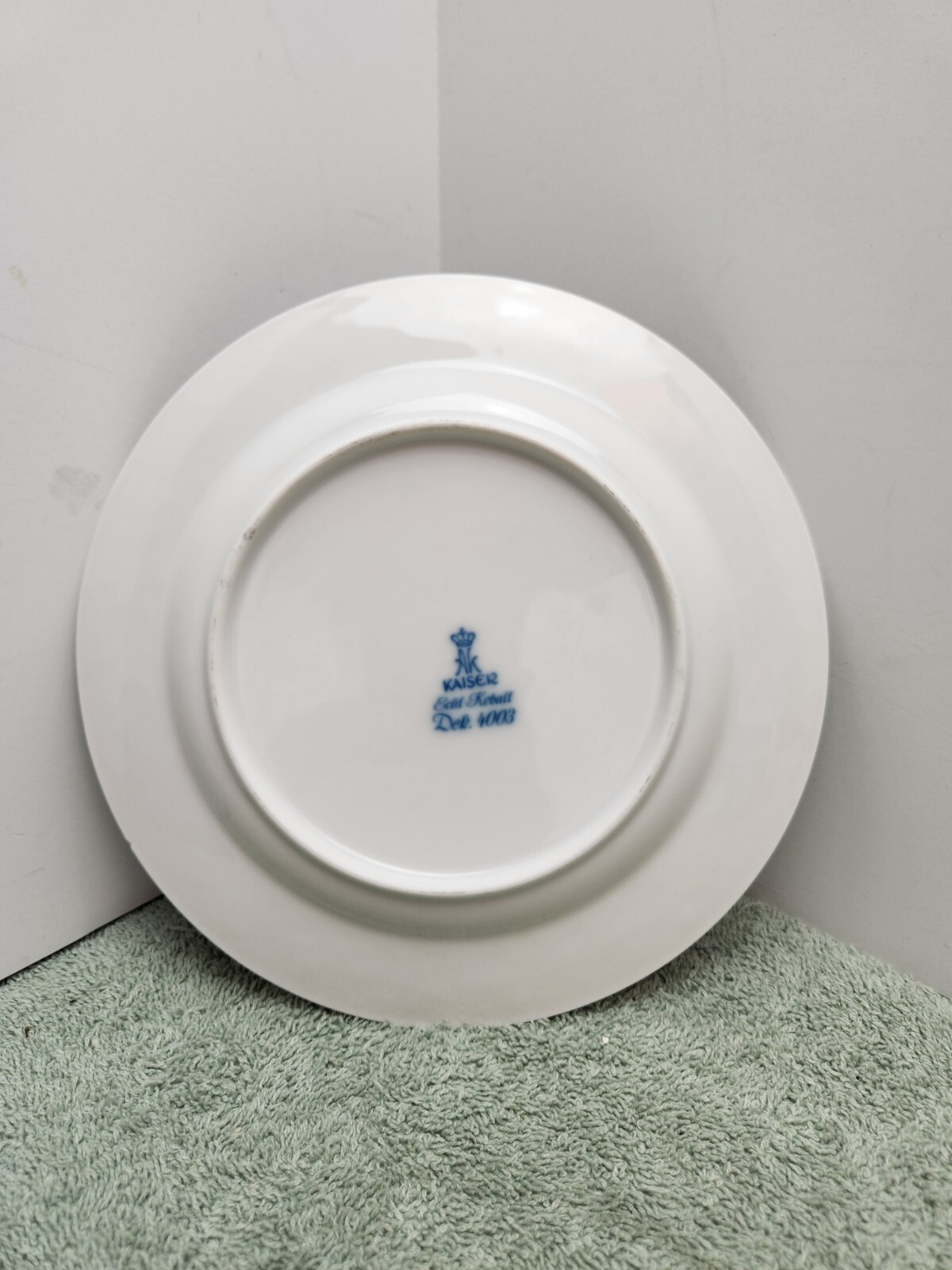 Kaiser Echt Kobalt 8″ Sald or Dessert Plate DEK 4003 West Germany Blue Flowers