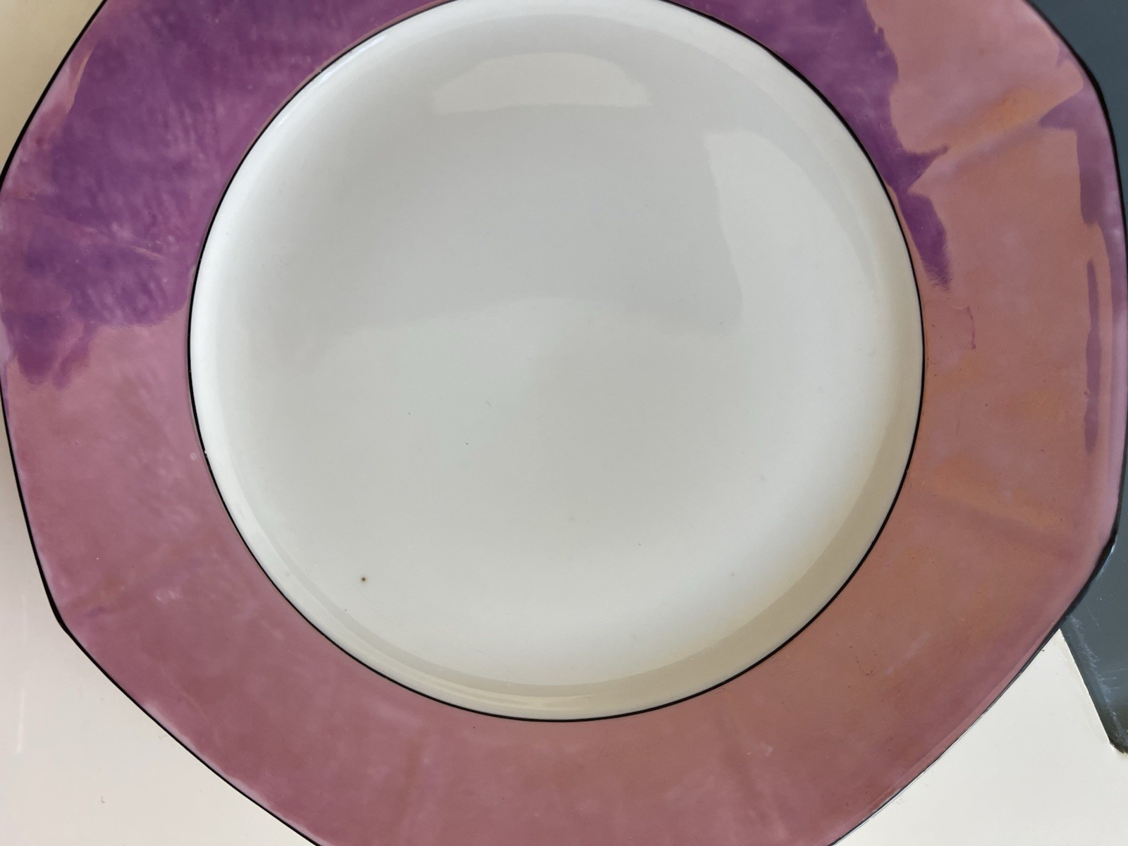 Weimar Porcelain Octagonal Shape 21Pc Mocca Set , Violet-See Details