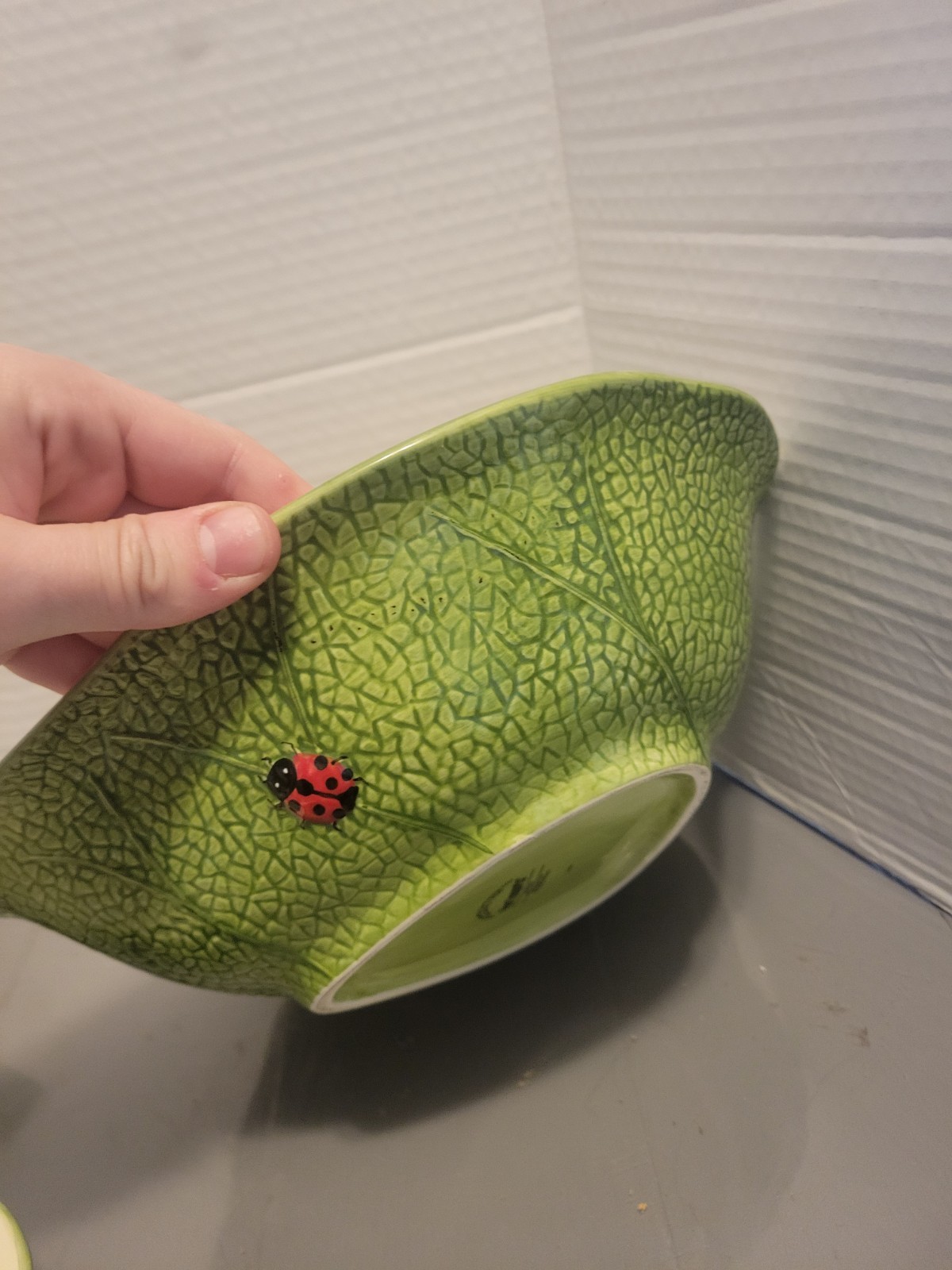 RARE~Pier 1 Imports Ladybug Leaf Heart Shaped Bowls~Set 4 And 1 Serving Bowl