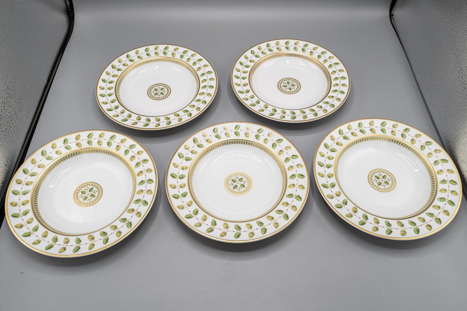 Bernardaud Limoges Constance Rimmed Soup Bowls 8 3/4″ Set of 10 – FREE USA SHIP