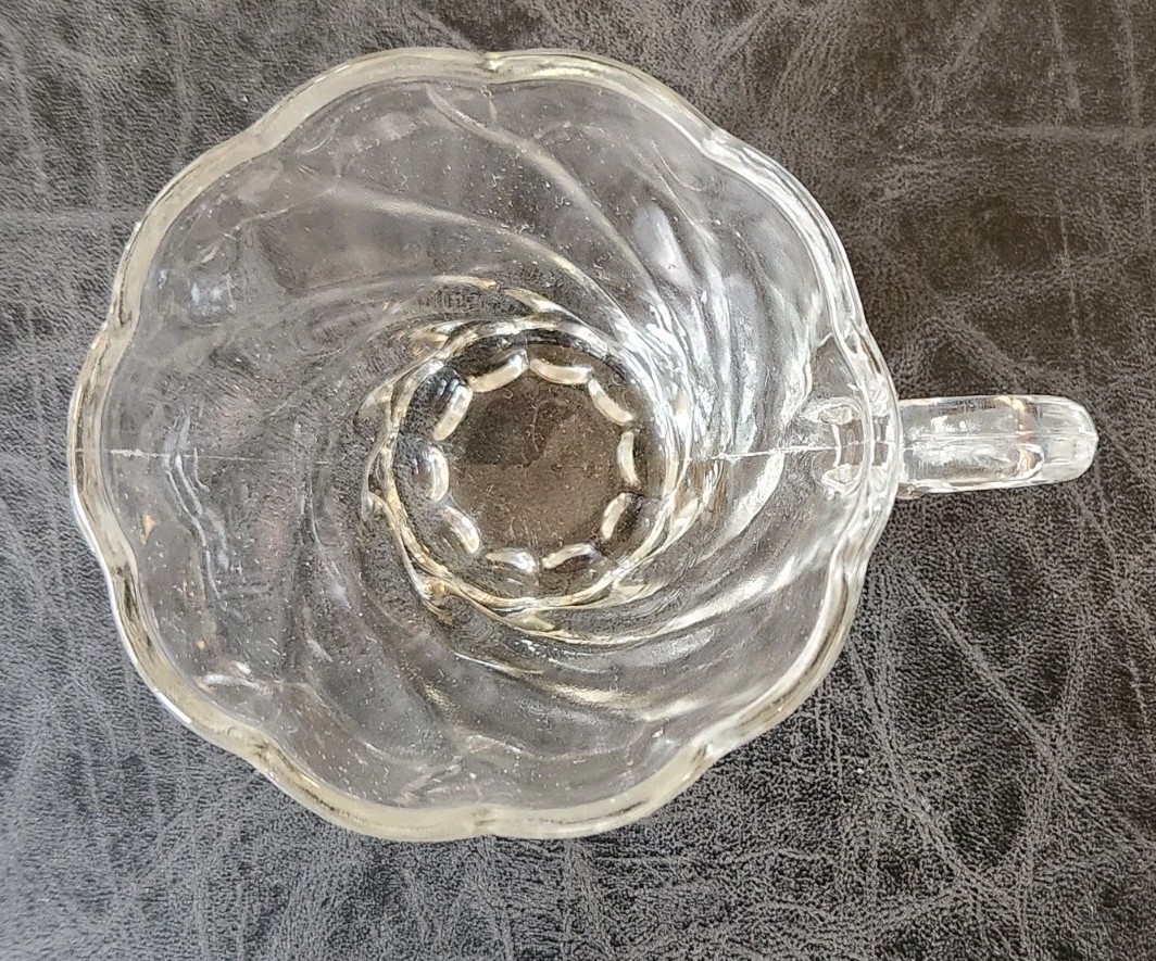 HAZEL ATLAS COLONIAL SWIRL Punch Bowl Set 12 CUPS, PUNCH BOWL + STAND
