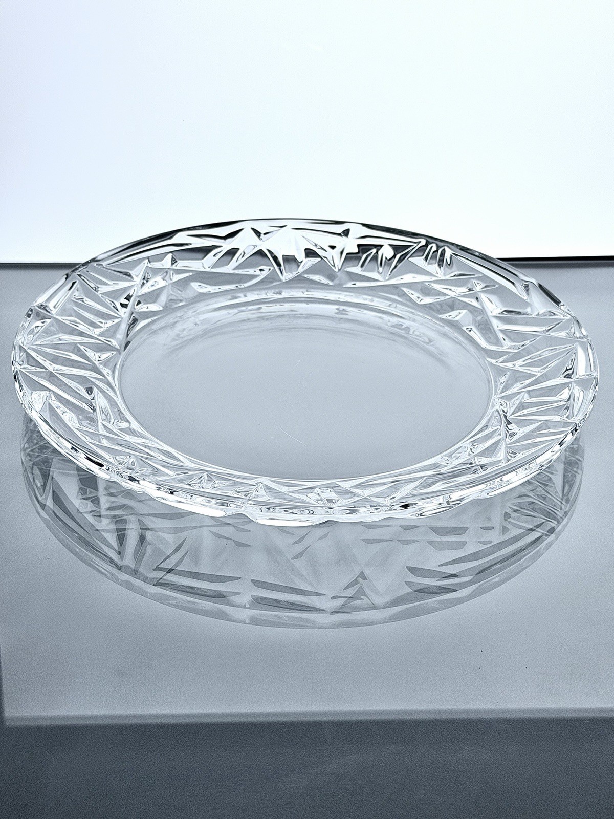 Tiffany & Co Rock Cut – Crystal Salad Plate, 8”