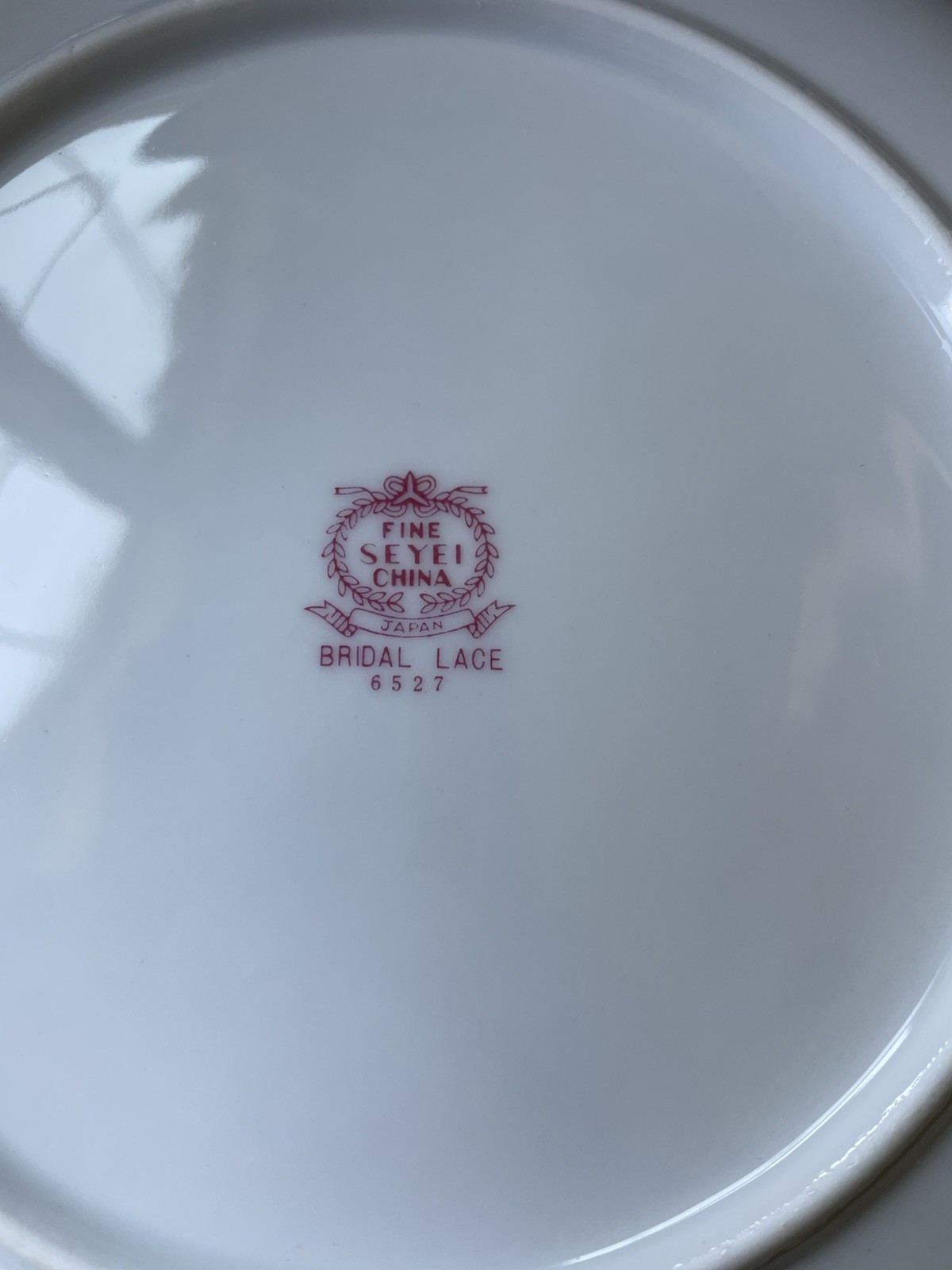 12 Japan Fine China , Bridal Lace Salad / Cake Plate, 7.5” Silver Trim MCM Set