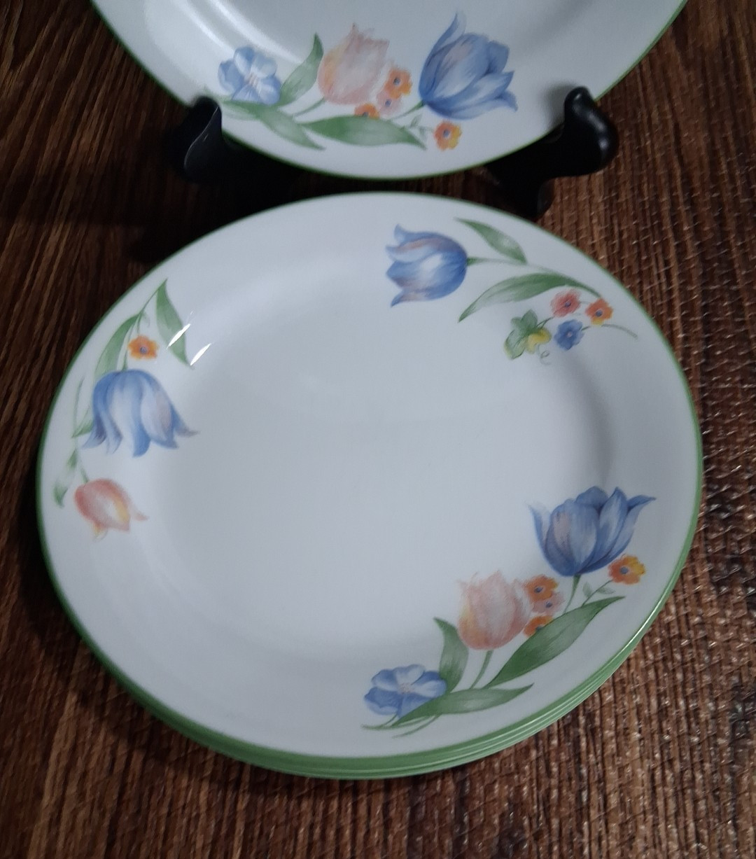 Corelle by Corning Fresh Cut 7¼” Salad Side Bread Dessert Plates Floral Set of 5