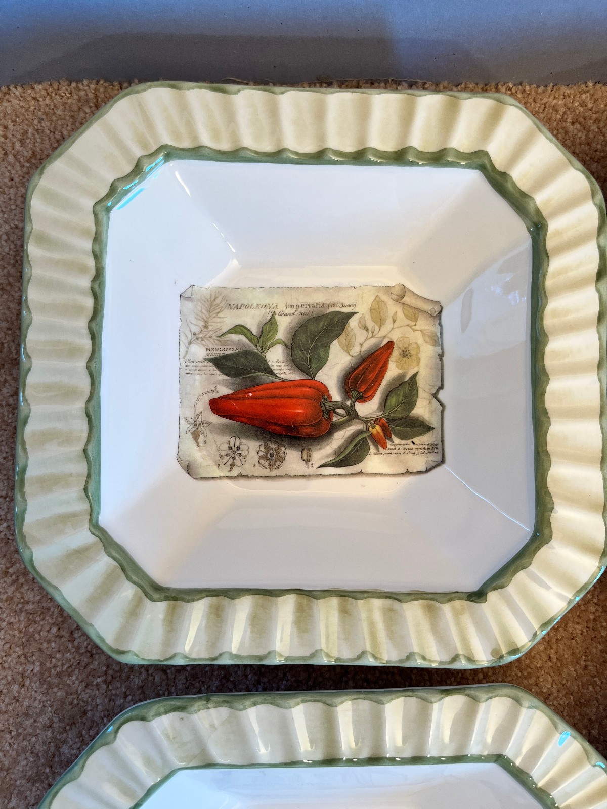 Zrike Sorrento Square Pasta Soup Bowls-set of 6