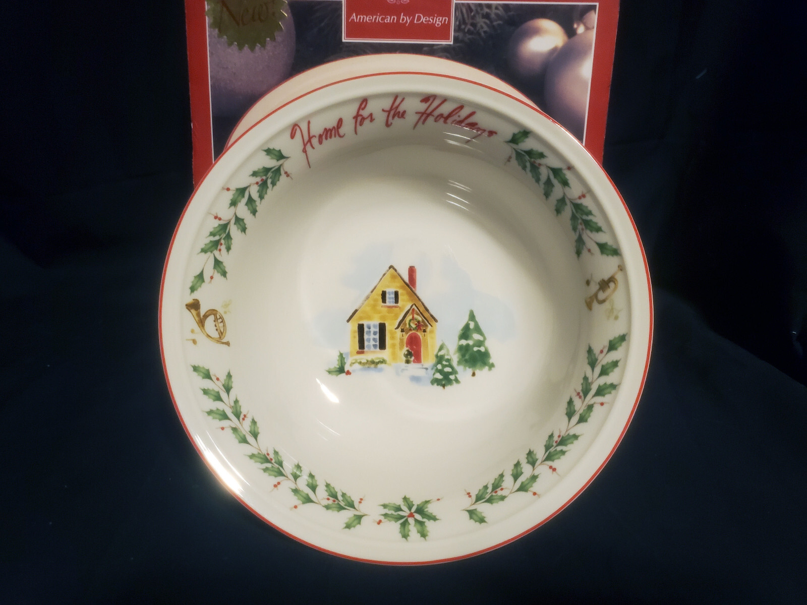 NEW LENOX Holiday Home For The Holidays Bowl In Original Box.
