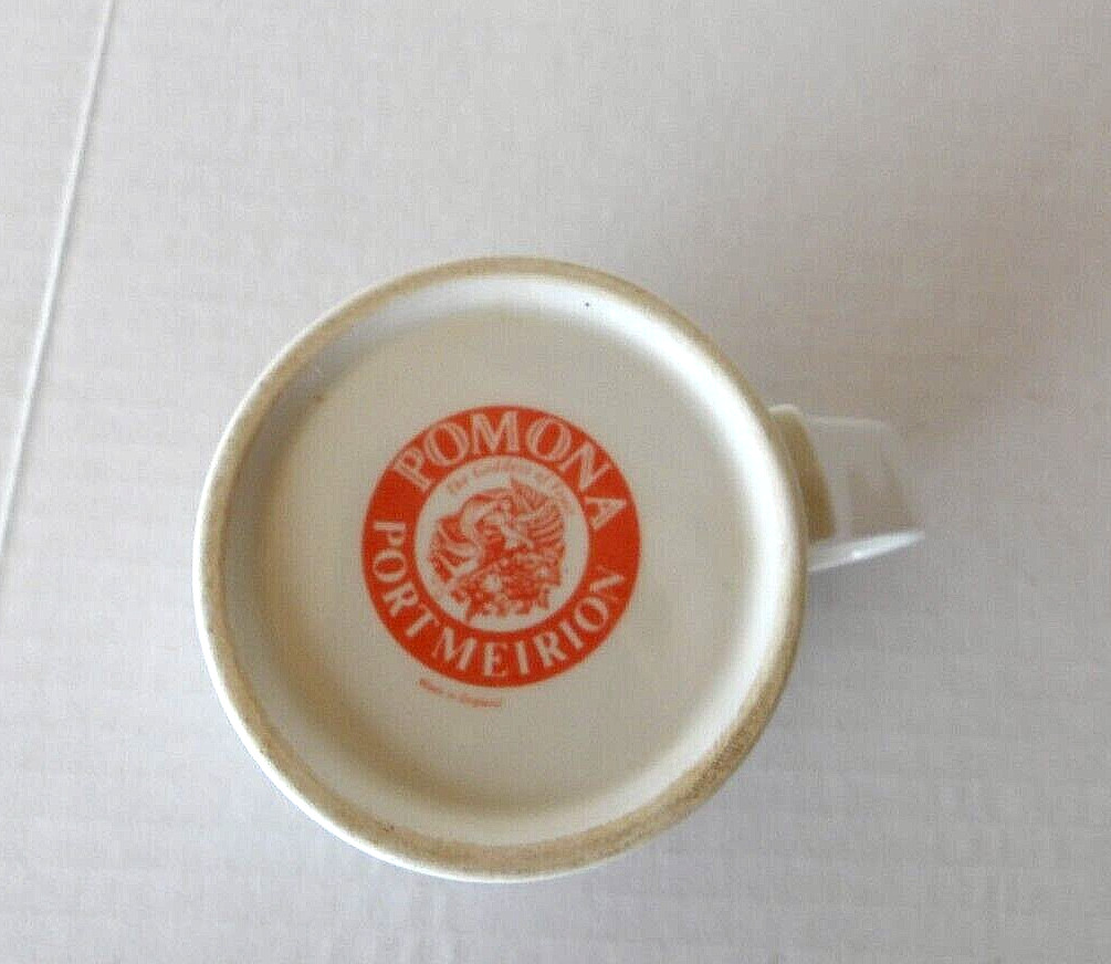 Portmerion POMONA Peach Grimswood Royal George MUG Straight Sided England Mint