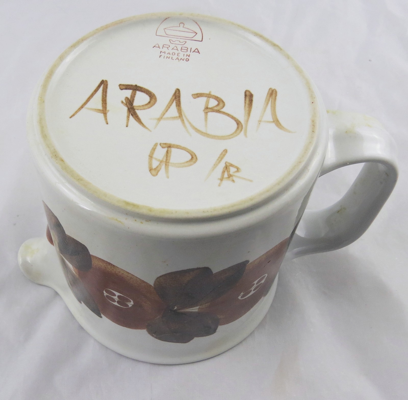 Arabia Finland Rosmarin Brown Pitcher 5-1/4″ by 7-1/4″ Ulla Procope
