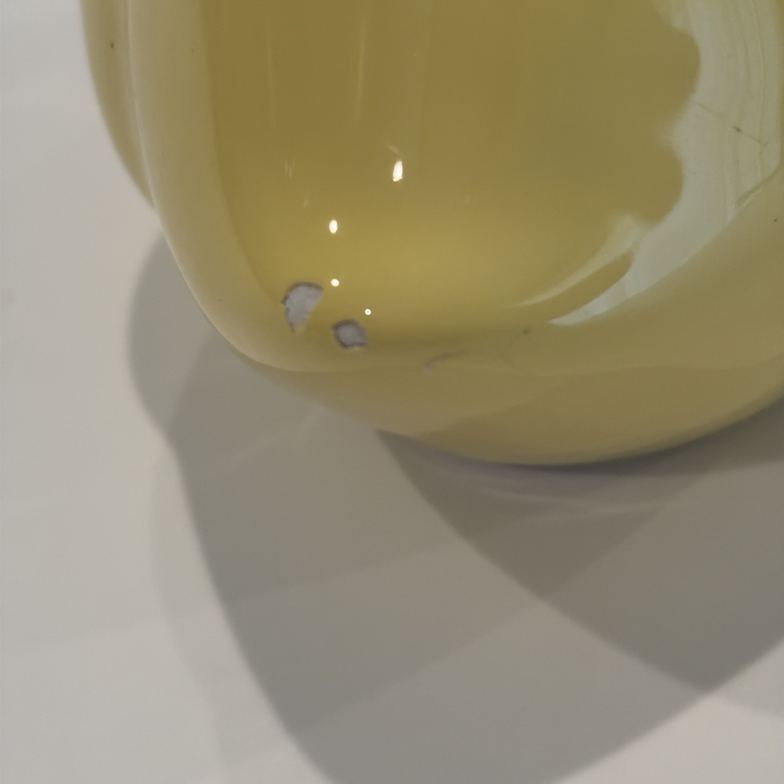 Rae Dunn HAPPY SPRING Yellow Ceramic Chick Egg Holder CHIPPED Easter Decor