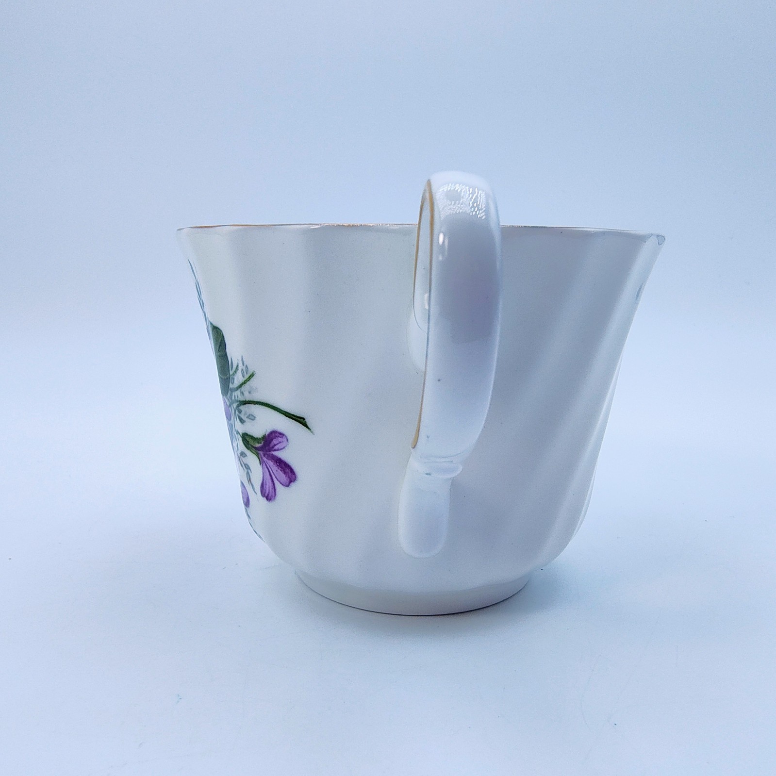 Vintage Staffordshire Collection Daughter Teacup & Saucer Violets Floral England