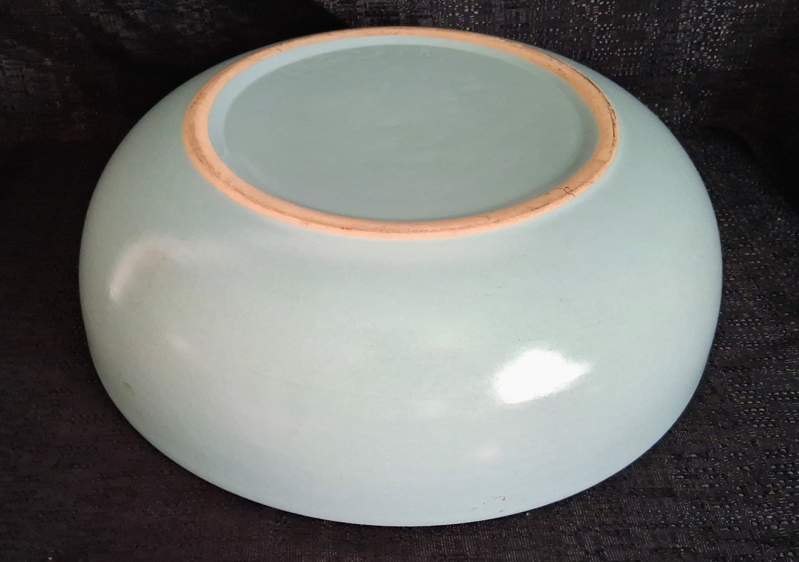 LARGE Vintage La Solana Turquoise /Blue 12.75” Salad Serving Bowl Mix Century