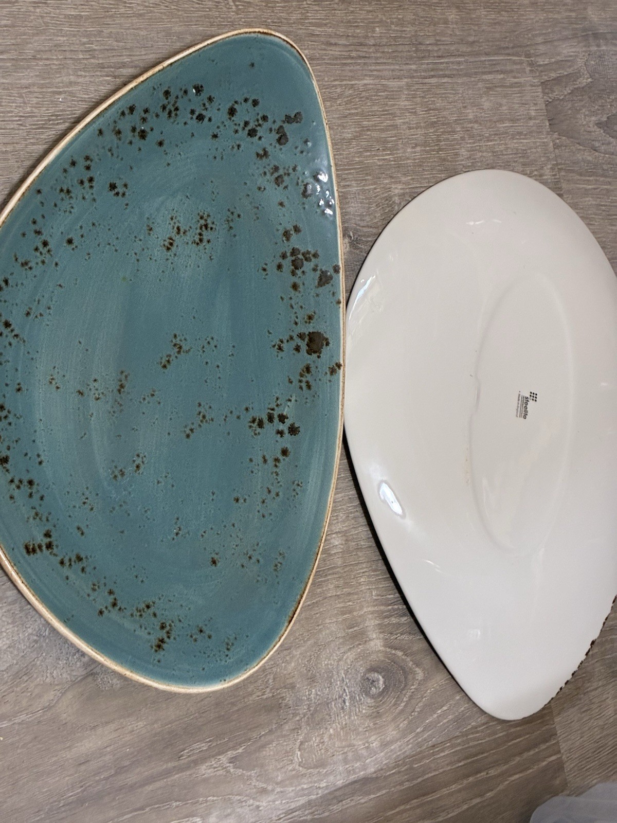 Steelite Blue Dapple Oval Serving Platters Set of 3 England Restaurant China
