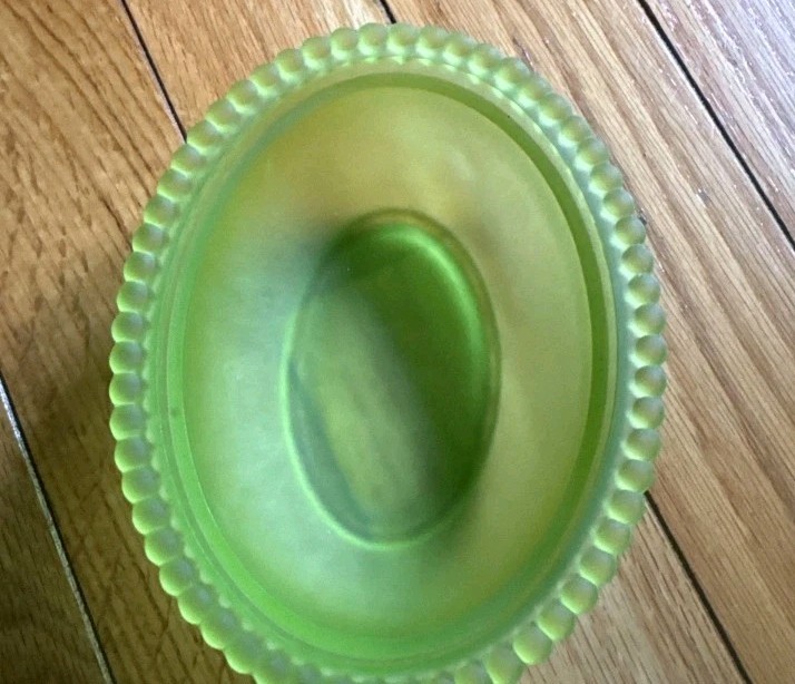 Indiana Glass Hen on Nest Covered Dish w/ Lid Green valuable no chips or Cracks